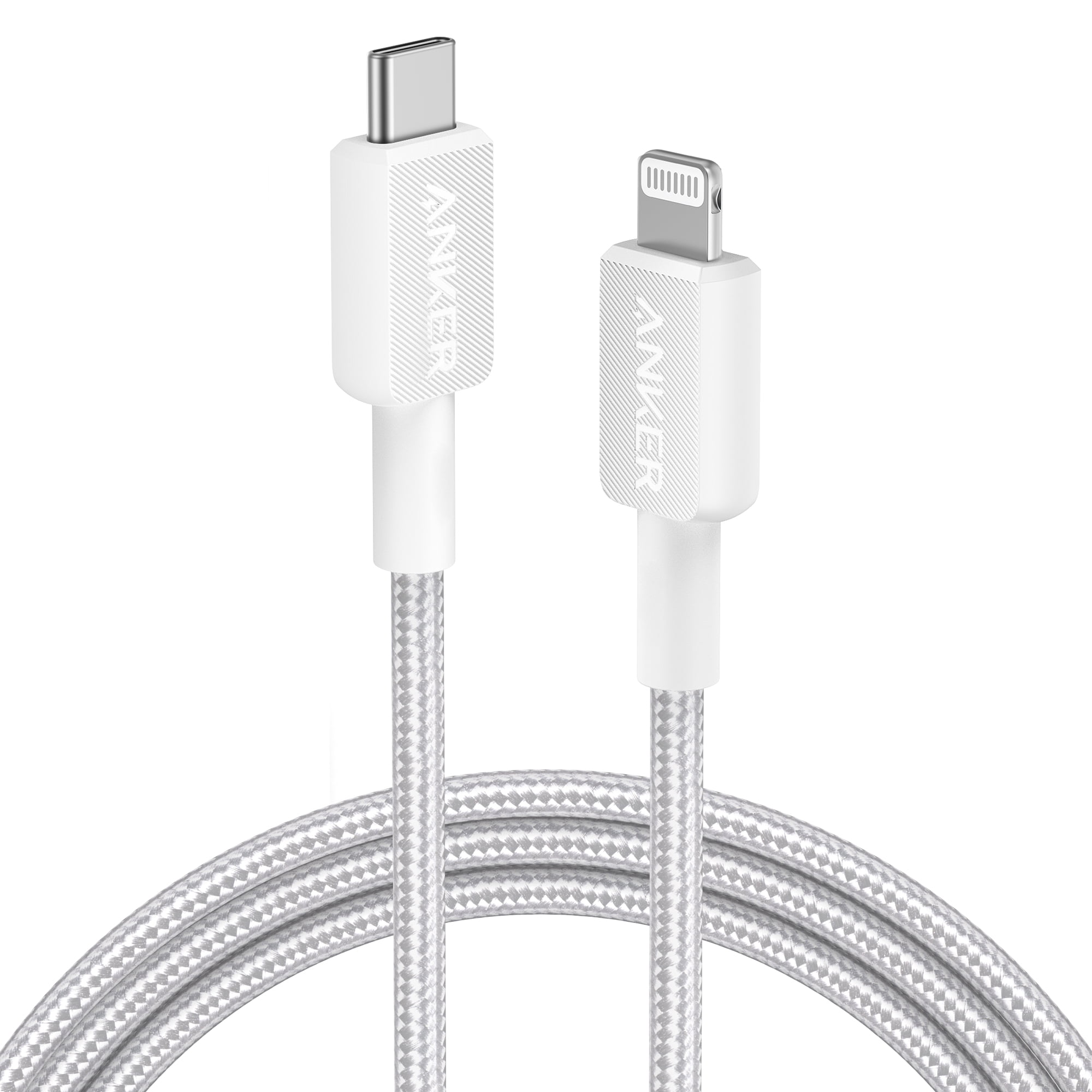 Anker 322 USB-C to Lightning CABLE (6FT Braided) White