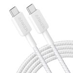Anker 322 USB-C to USB-C Cable (3FT, 60W, Braided) White