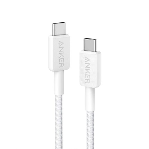 Anker 322 USB-C to USB-C Cable (3FT, 60W, Braided) White