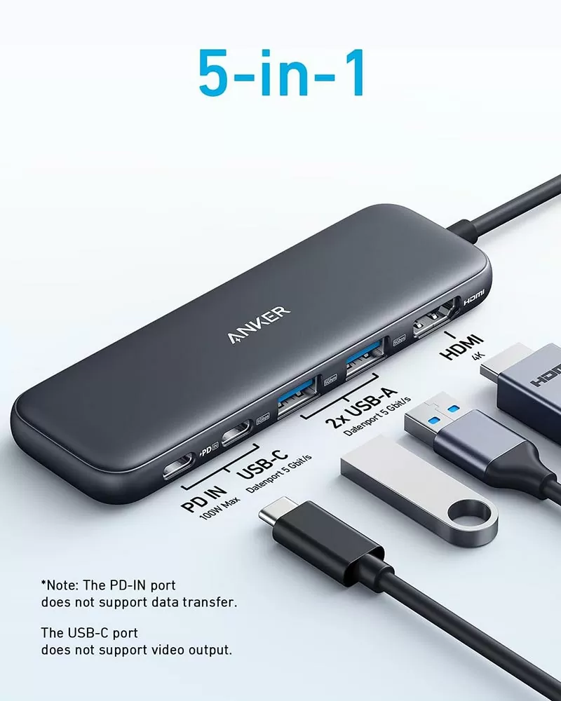 ANKER 332 USB-C Hub (5-IN-1) Black