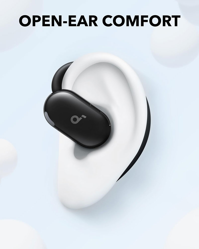 Anker Soundcore V20i Open-Ear Wireless Earbuds-Black