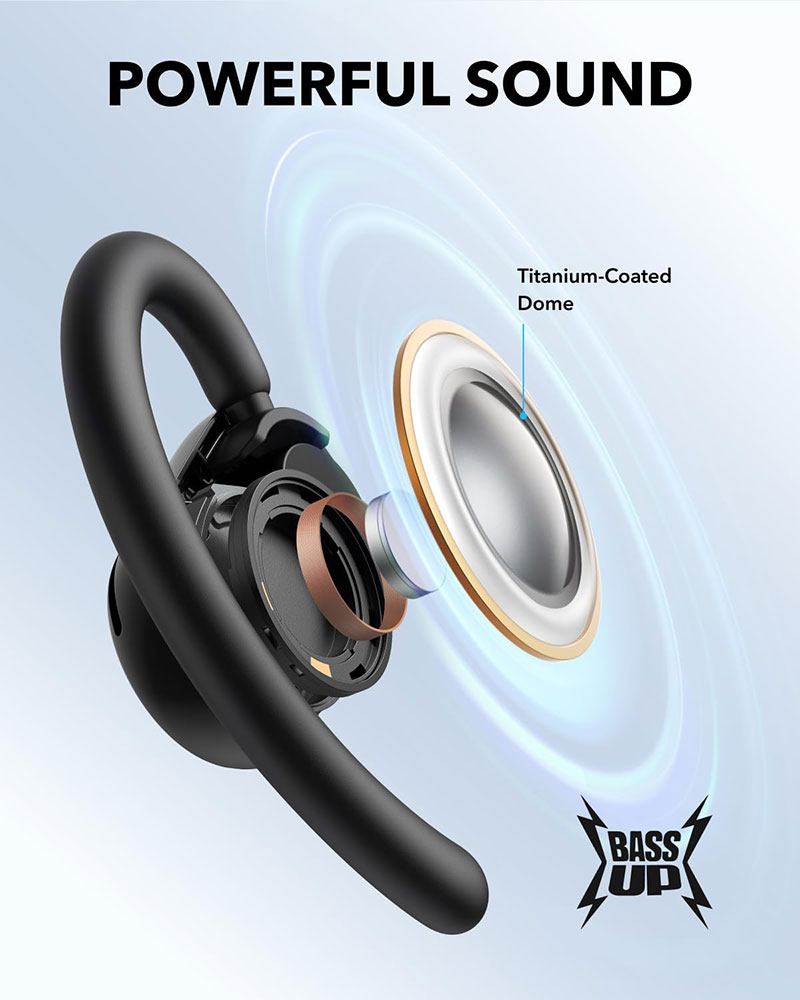 Anker Soundcore V20i Open-Ear Wireless Earbuds-Black