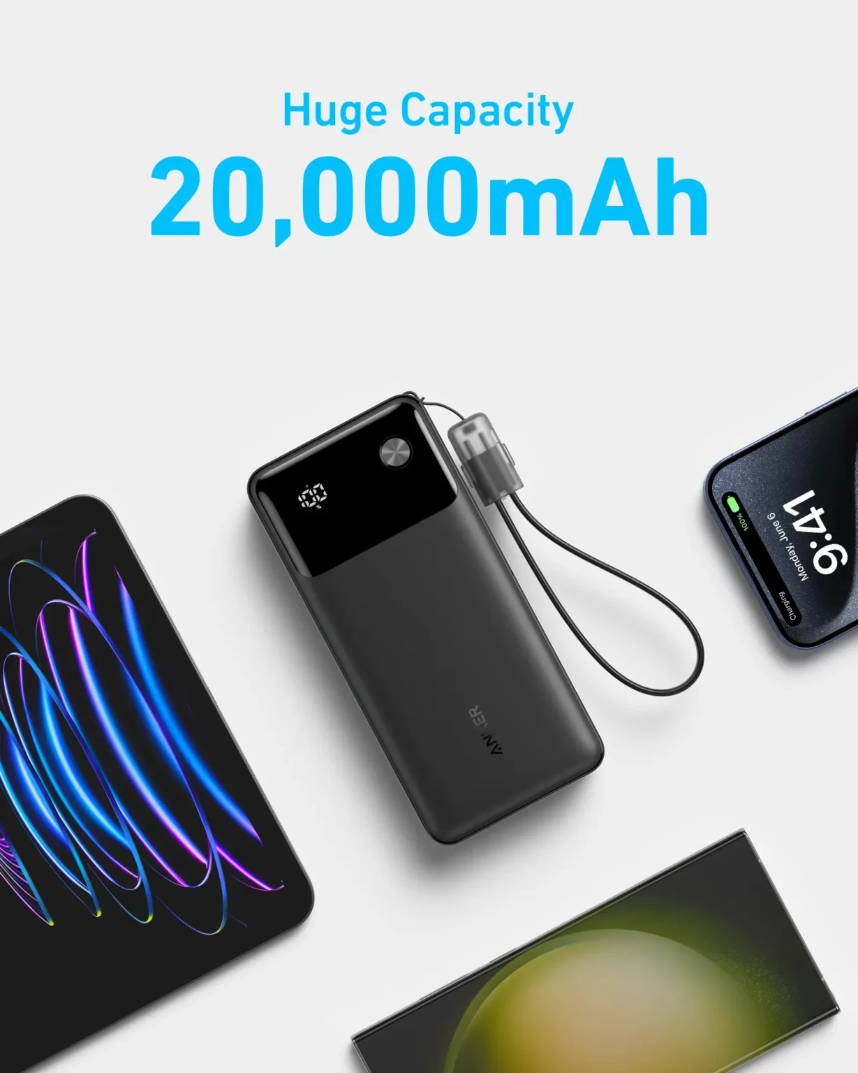 Anker Powercore Power Bank-20K, 30W-BLACK
