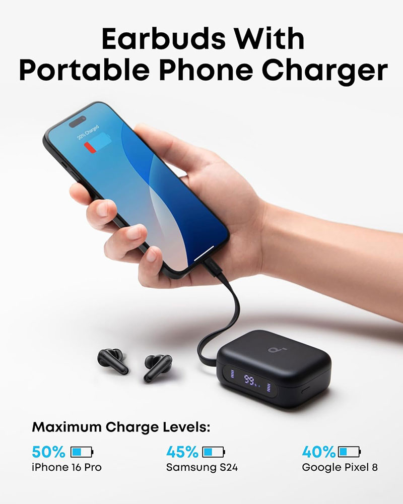 Anker Soundcore P41i Wireless Earbuds with Portable Phone Charger