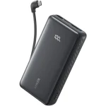 Anker Zolo Power Bank 20,000 mAh, 22.5W, Built-in USB-C Cable – Black-