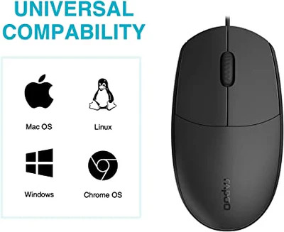 Rapoo Optical Mouse N100 – Black