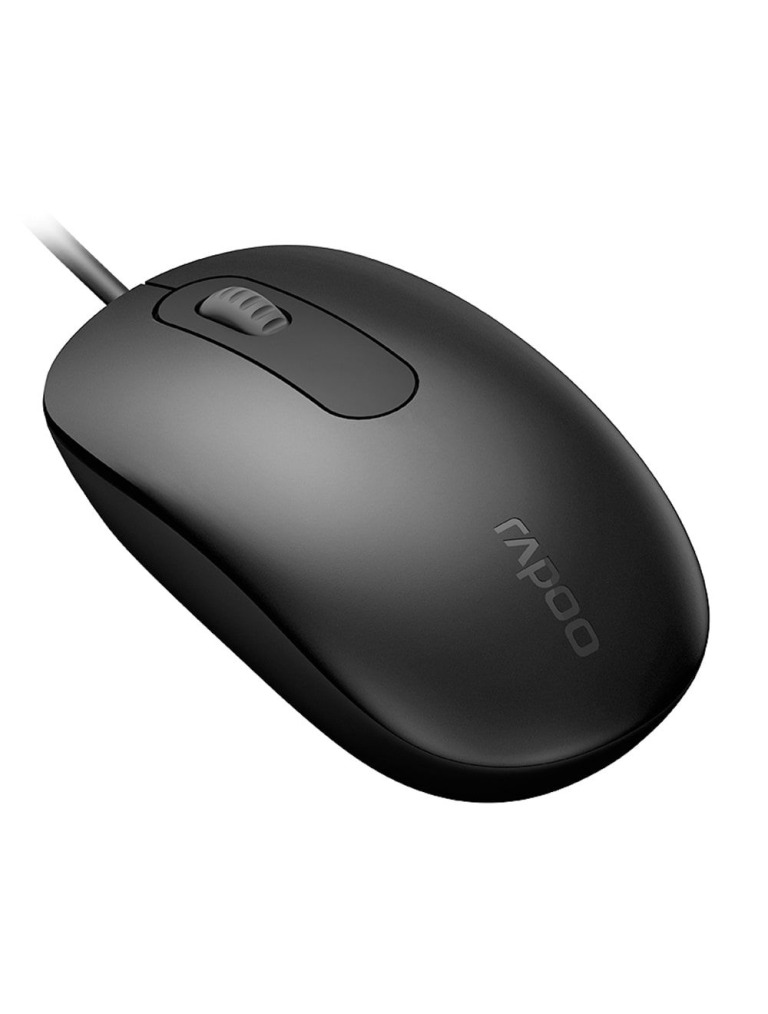 Rapoo N200 Wired Optical Mouse Black